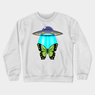 Butterfly Spaceship Space Crewneck Sweatshirt